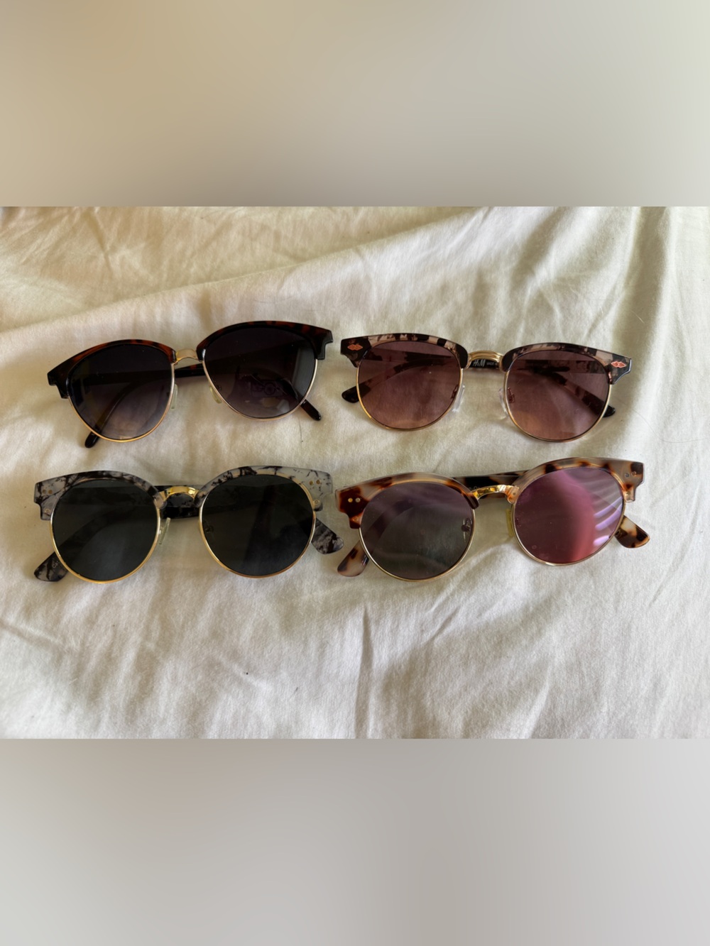Club master style Tortoiseshell Marble Pattern Sunglasses
